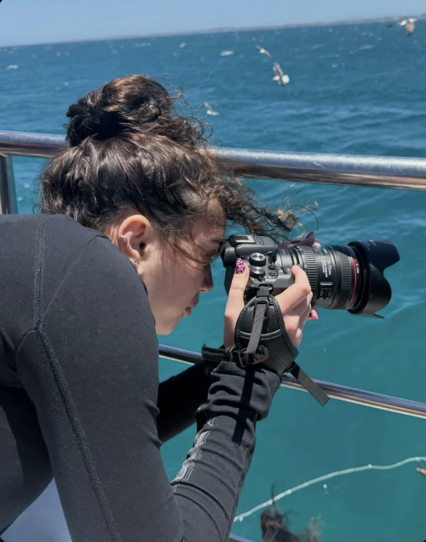 Lynda behind the camera